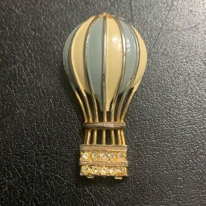 Vintage Hot Air Balloon Enamel Brooch Marked  / Signed JCD
